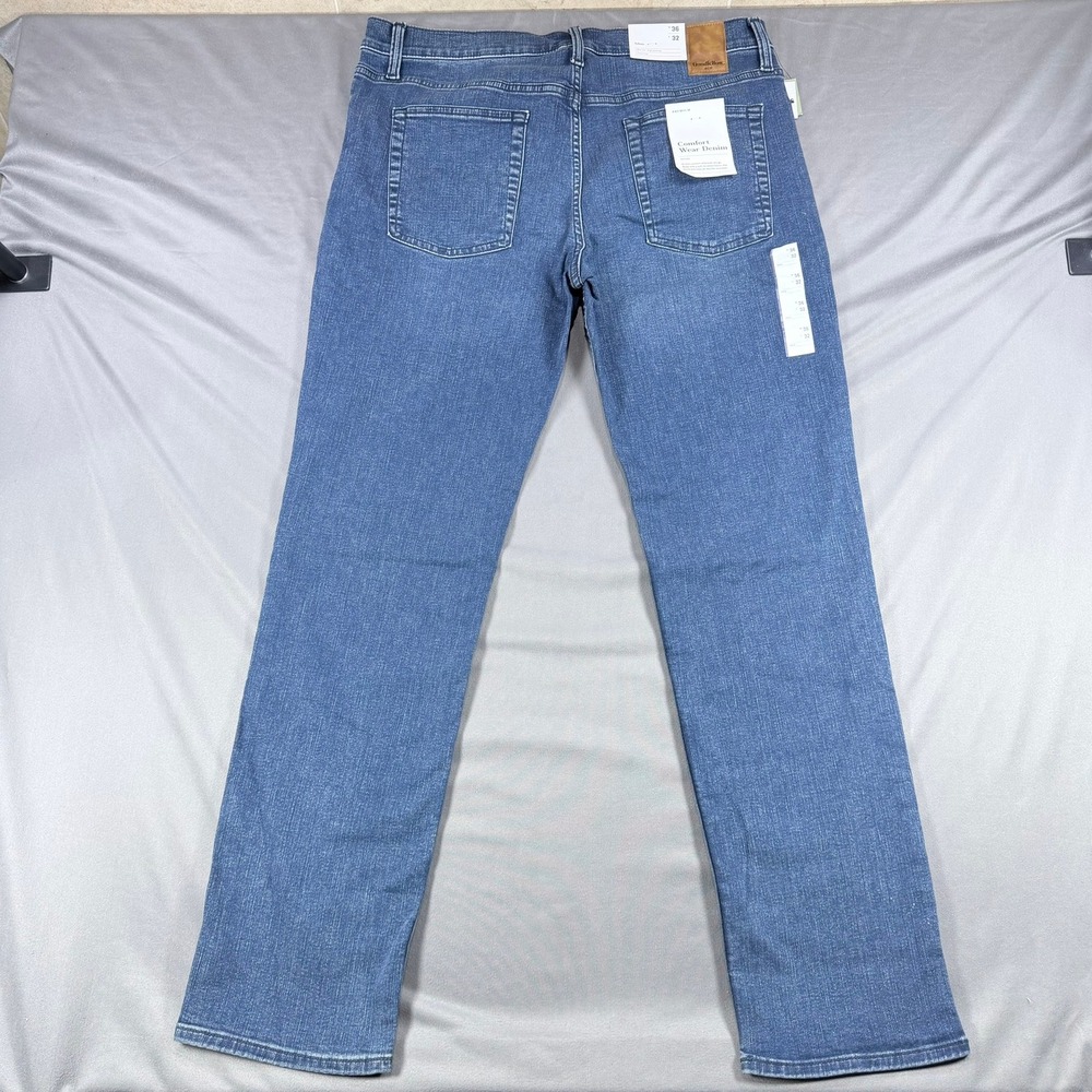 Goodfellow Mens 36x32 Blue Cotton Blend Slim Fit Total Flex Comfort Denim Jeans - Picture 4 of 6